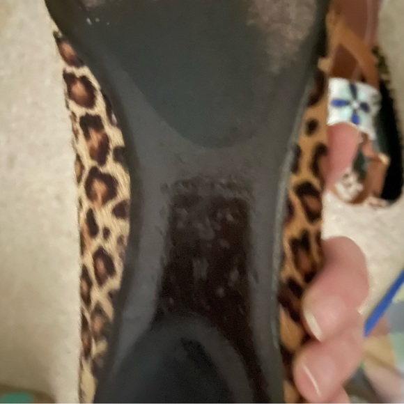 ♦️SOLD♦️Donald Pliner Henna Couture Leopard Calf Hair Flat Loafer Sz 9 Tan/Black - Picture 3 of 6